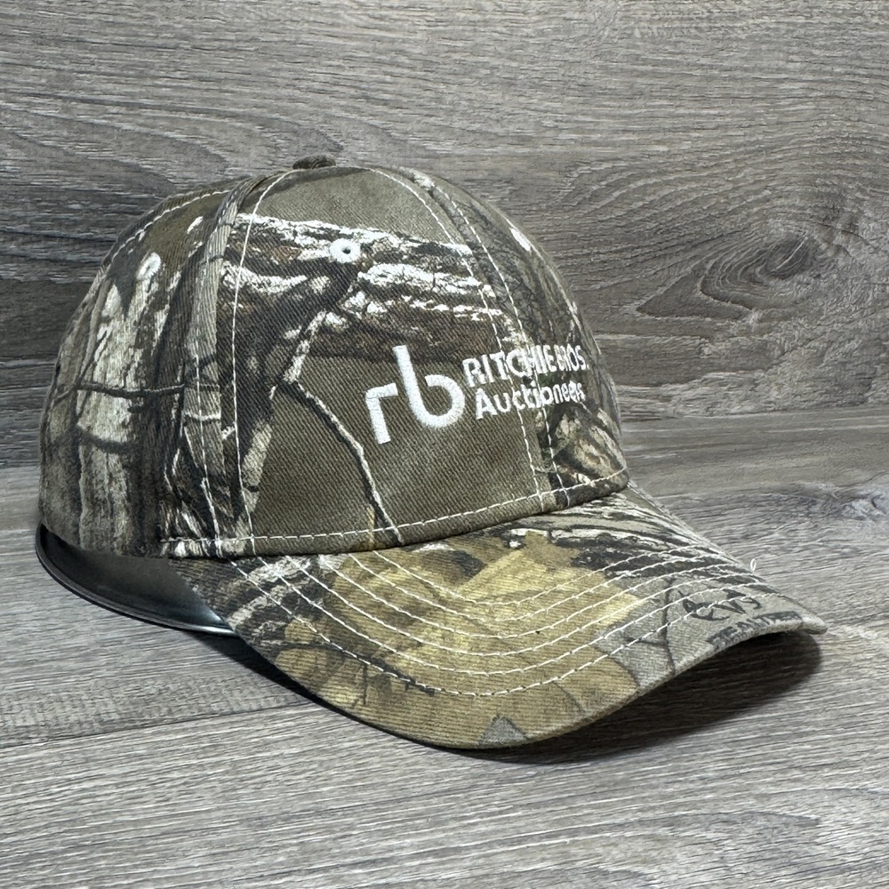 Ritchie Bros Auctioneers Hat Cap Strap Back Camo Realtree Mens One Size